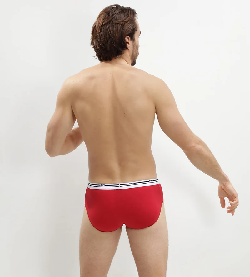 2er-Pack Herren-Slips Rot Blau Grafikbund Daily Colors