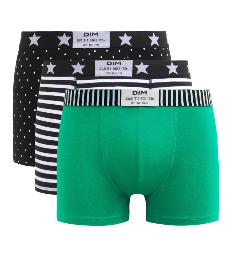 3er-Pack Boxershorts aus Stretch-Baumwolle mit Punkte-Print - DIM Vibes