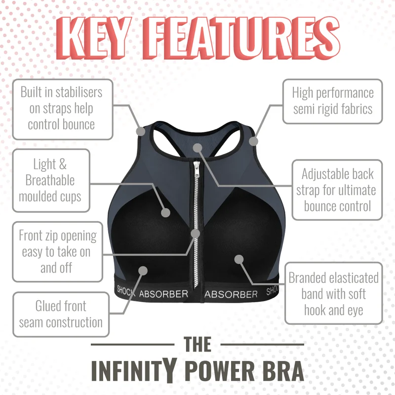 Stoßdämpfer – Infinity Power Bra Schwarz
