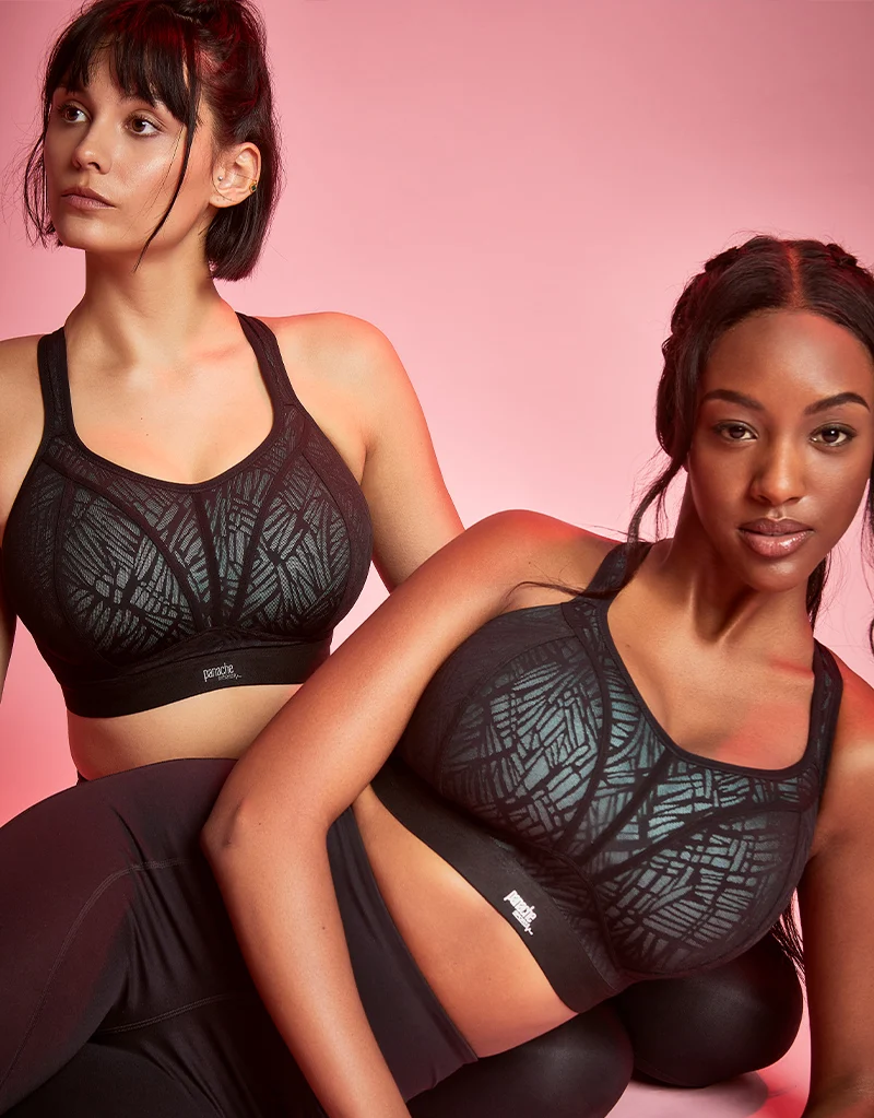 Panache Non Wired Sports Bra Black/Ice Blue