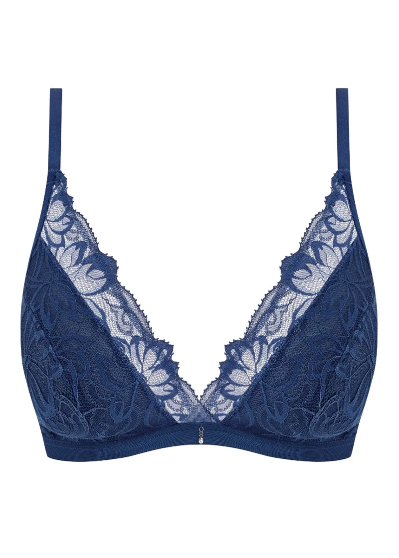 Wacoal - Abellia Bügelloser Bralette Marineblau Pfingstrose