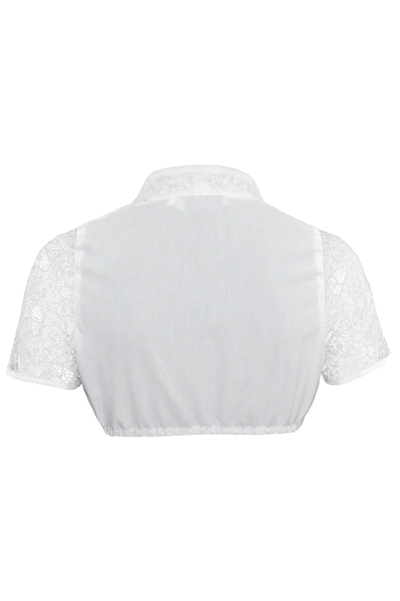 Spitzen-Dirndlbluse mit Schneewittchenkragen