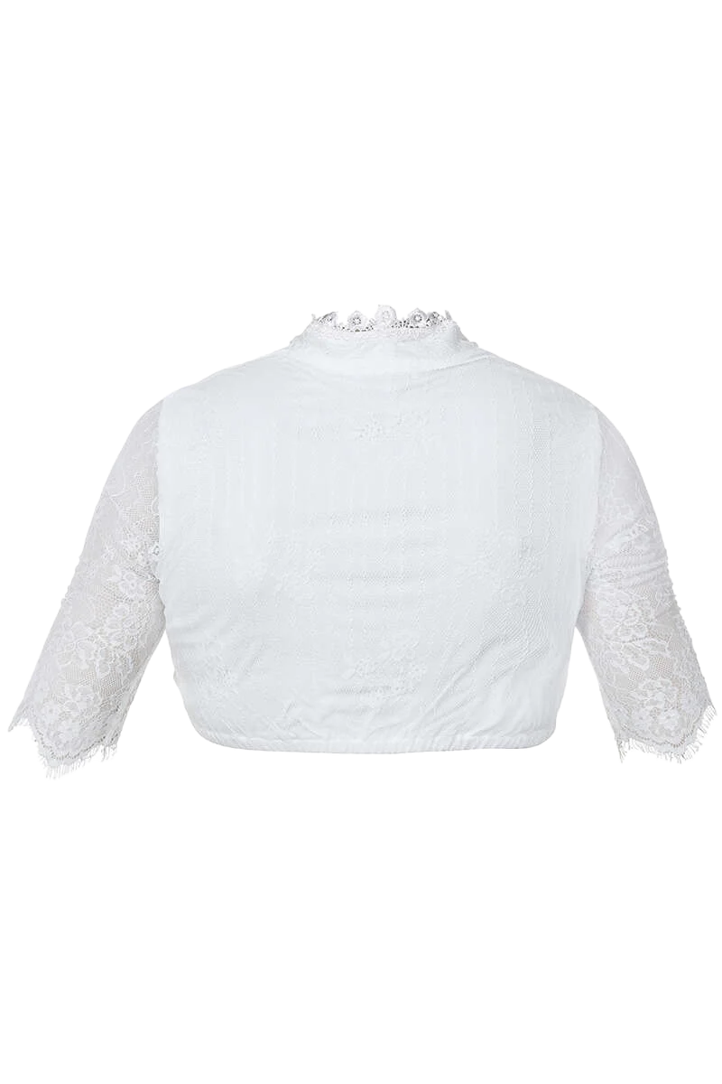 Spitzen-Dirndlbluse mit Herzausschnitt