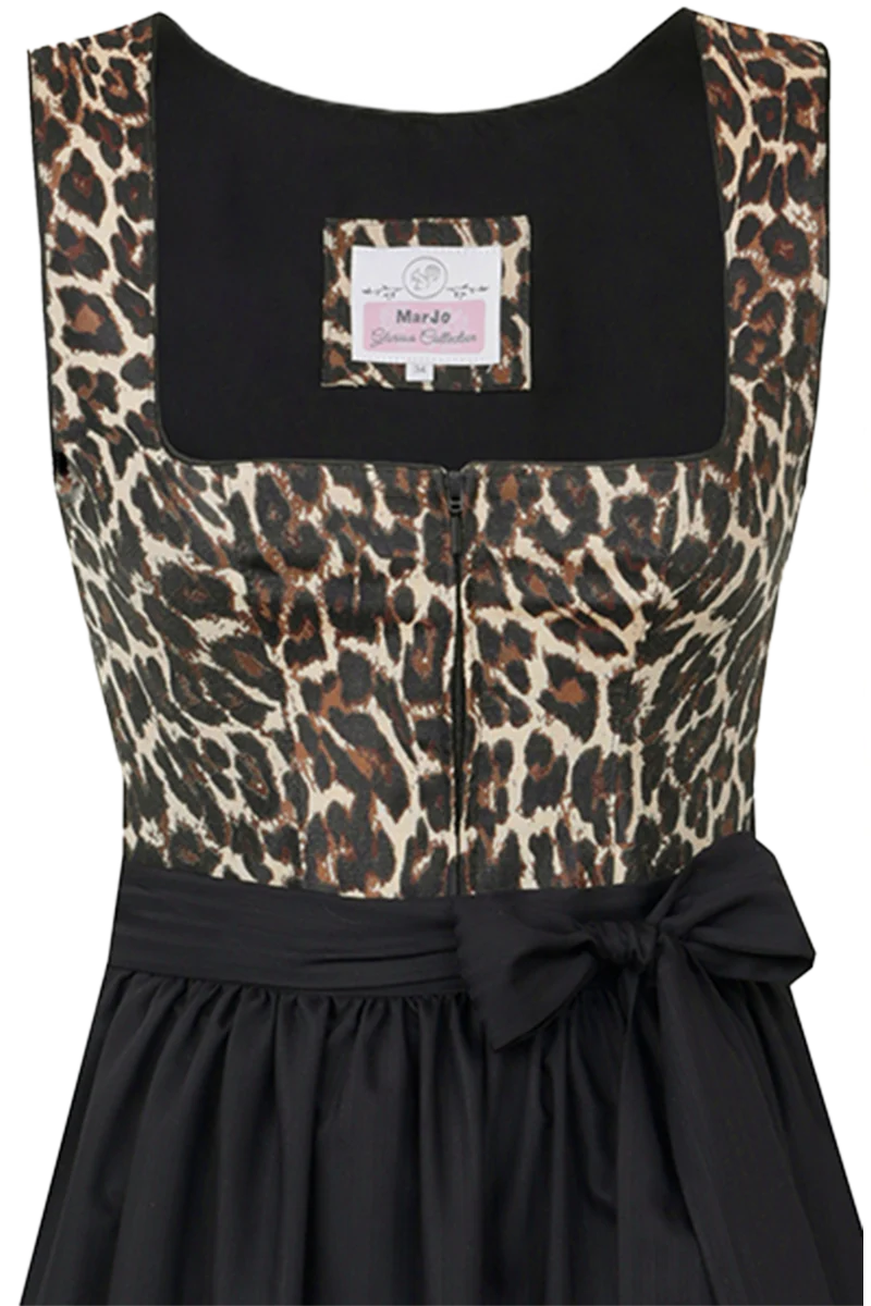 Midi Dirndl mit Leopardenmuster Wild Kollektion