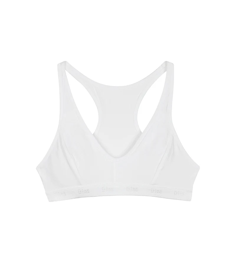 Weißer Mädchen-Sport-BH aus Mikrofaser - DIM Micro