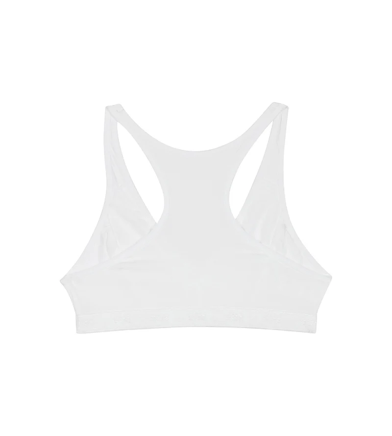 Weißer Mädchen-Sport-BH aus Mikrofaser - DIM Micro