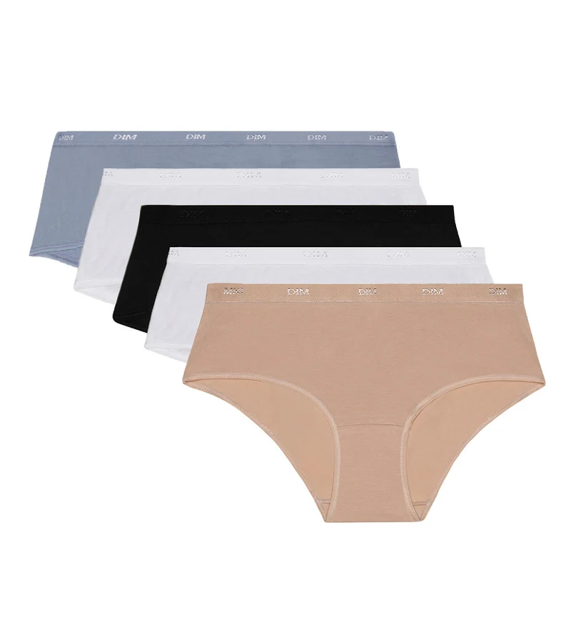 5er-Pack Hipster in Schwarz/Weiß/Hautfarben/Grau - Pockets EcoDIM