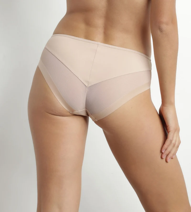 Nudefarbener Slip mit Tülleinsätzen - Generous