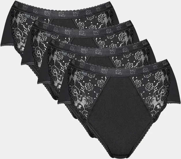 Sloggi Chic Midi 4er Pack black
