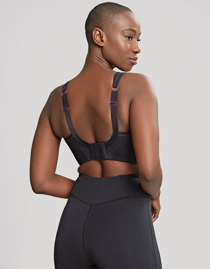 Panache Non Wired Sports Bra Black/Purple