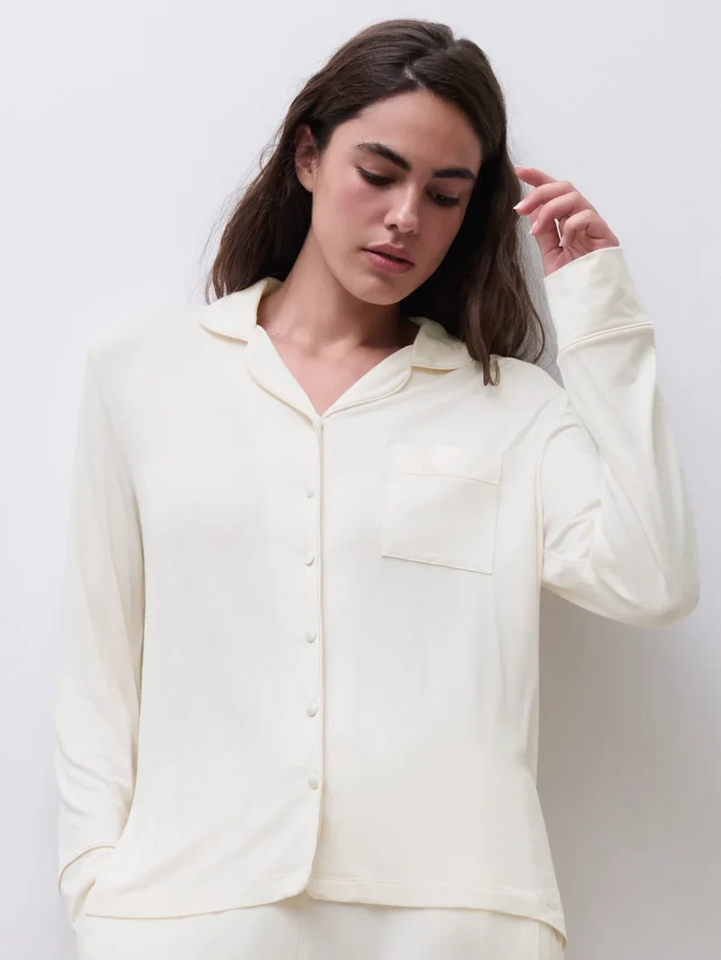Femilet - Daisy T-Shirt Langarm Egret