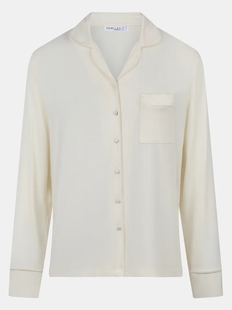 Femilet - Daisy T-Shirt Langarm Egret
