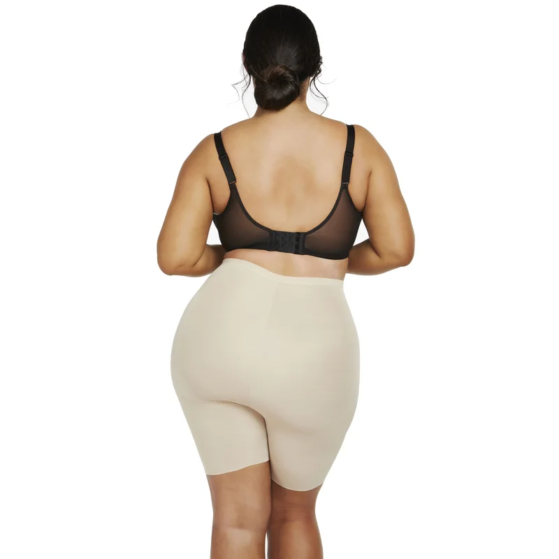 Naomi & Nicole Shapewear - Unglaublich bequeme Radlerhose mit Taillenbund, warmes Beige