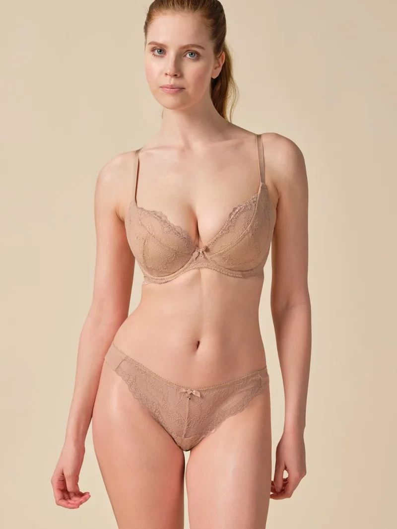 Gossard - Superboost Lace gepolsterter Plunge-BH Beige