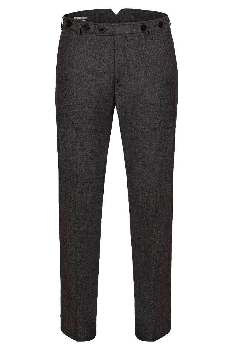 Herren Trachtenhose Stoffhose Anzughose lang grau