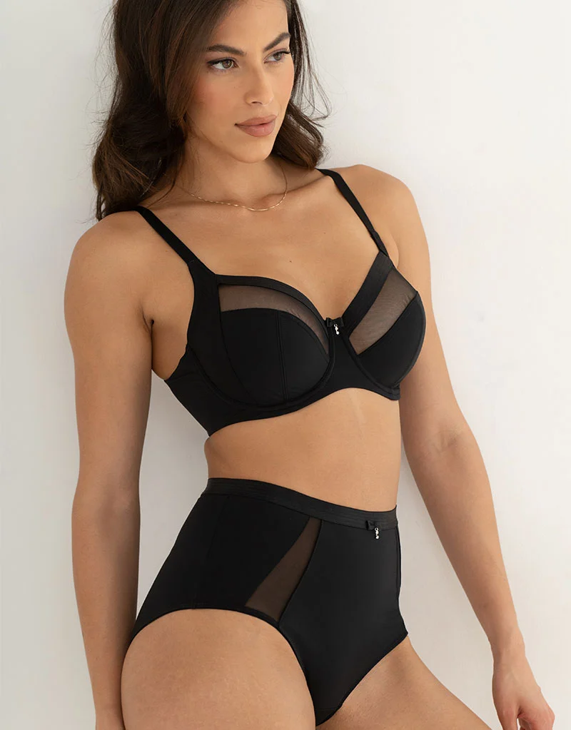 Pour Moi Viva Luxe High Waist Control Brief Black