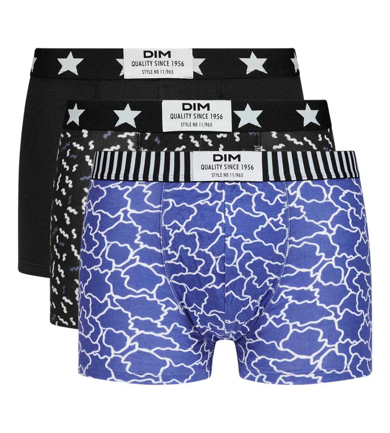 3er-Pack Boxershorts aus Stretch-Baumwolle mit Wolken-Print - DIM Vibes