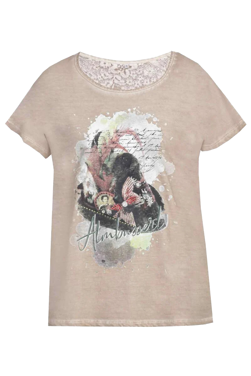 Ärmelloses Damen Trachten Shirt 'Almbusserl'