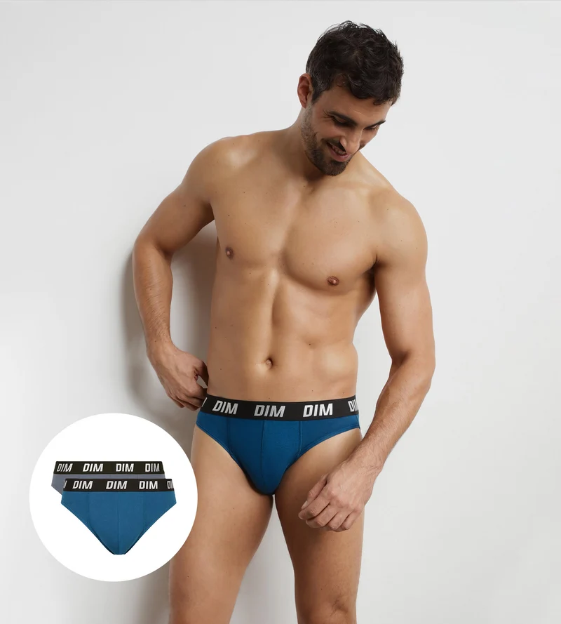 2er-Pack Herren-Slips mit aktiver Temperaturregulierung Blau Regul Activ