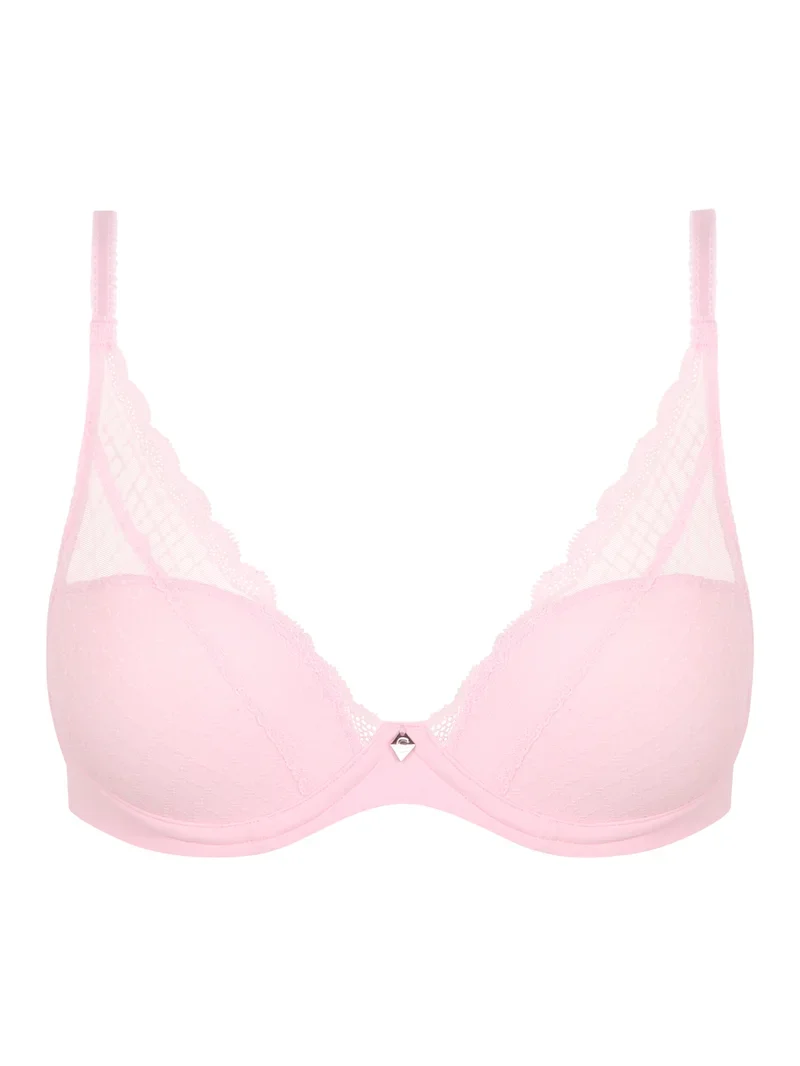 Chantelle - Norah Chic Plunge T-Shirt-BH in Bonbonrosa