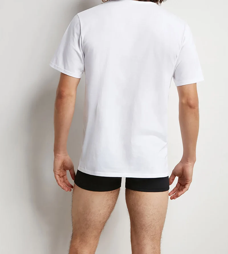 2er-Pack weiße T-Shirts mit V-Ausschnitt und Wärmeregulierung - Regul'Activ