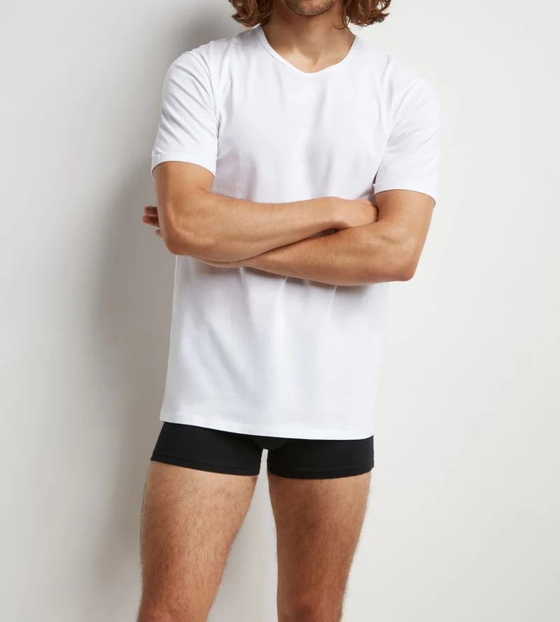2er-Pack weiße T-Shirts mit Rundhals-Ausschnitt und Wärmeregulierung - Regul'Activ