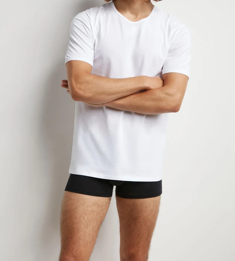 2er-Pack weiße T-Shirts mit Rundhals-Ausschnitt und Wärmeregulierung - Regul'Activ