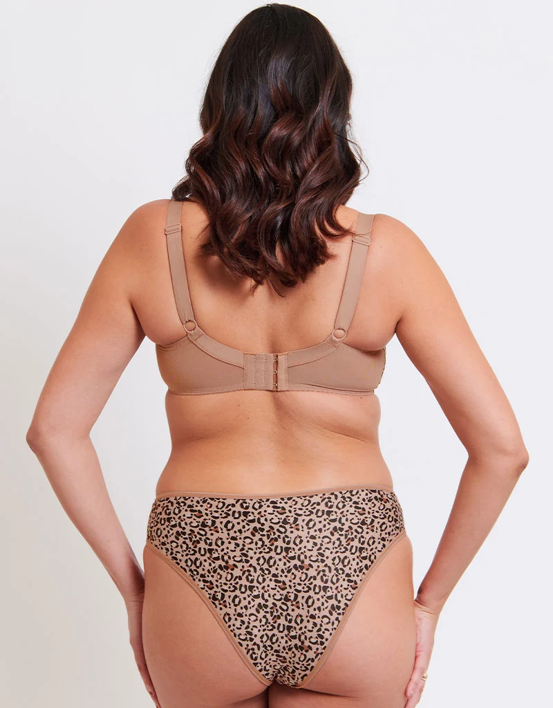 Flirtelle Riley Balcony Bra Leopard Print