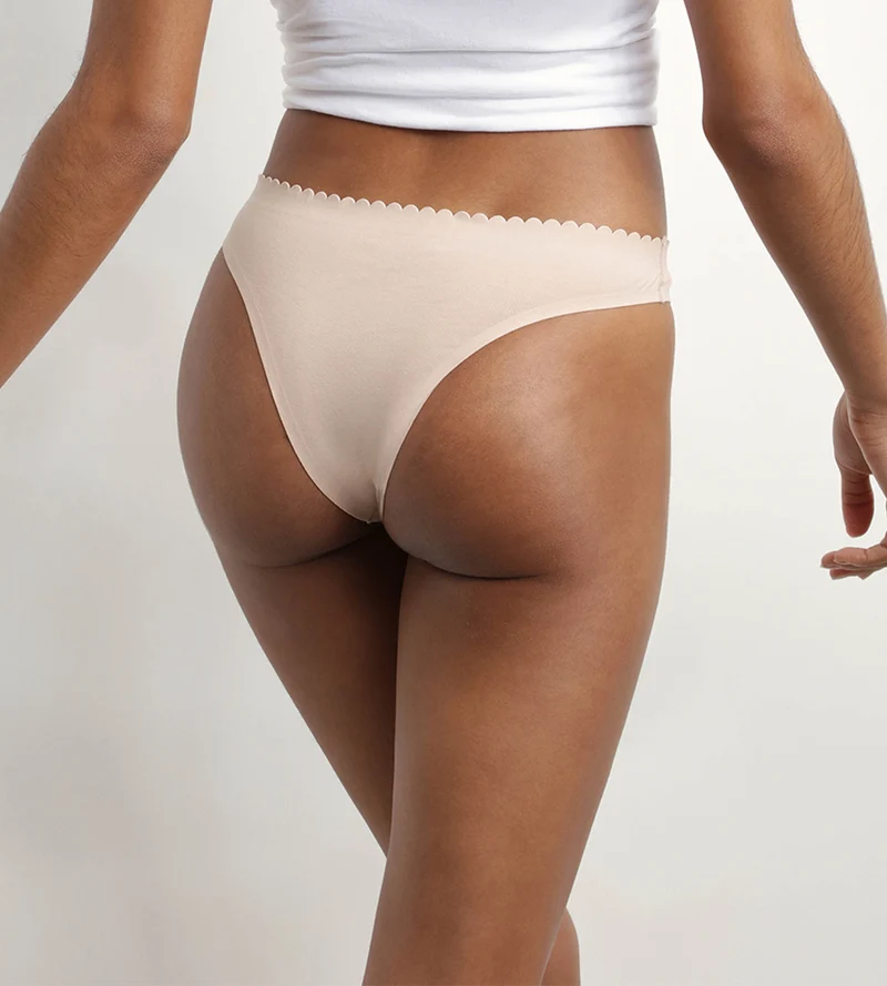 2er-Pack Tangas aus Mikrofaser schwarz/nude - Body Touch Easy