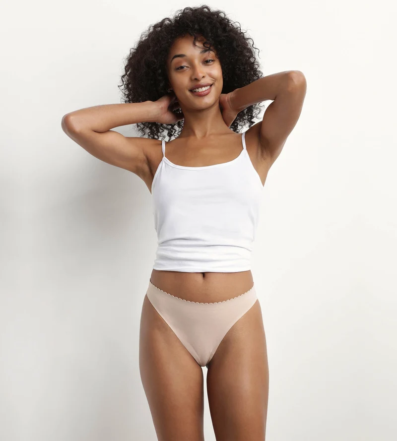 2er-Pack Tangas aus Mikrofaser schwarz/nude - Body Touch Easy