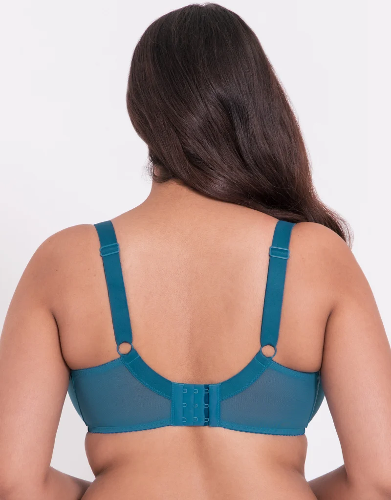 Flirtelle Swirl Balcony Bra Turquoise