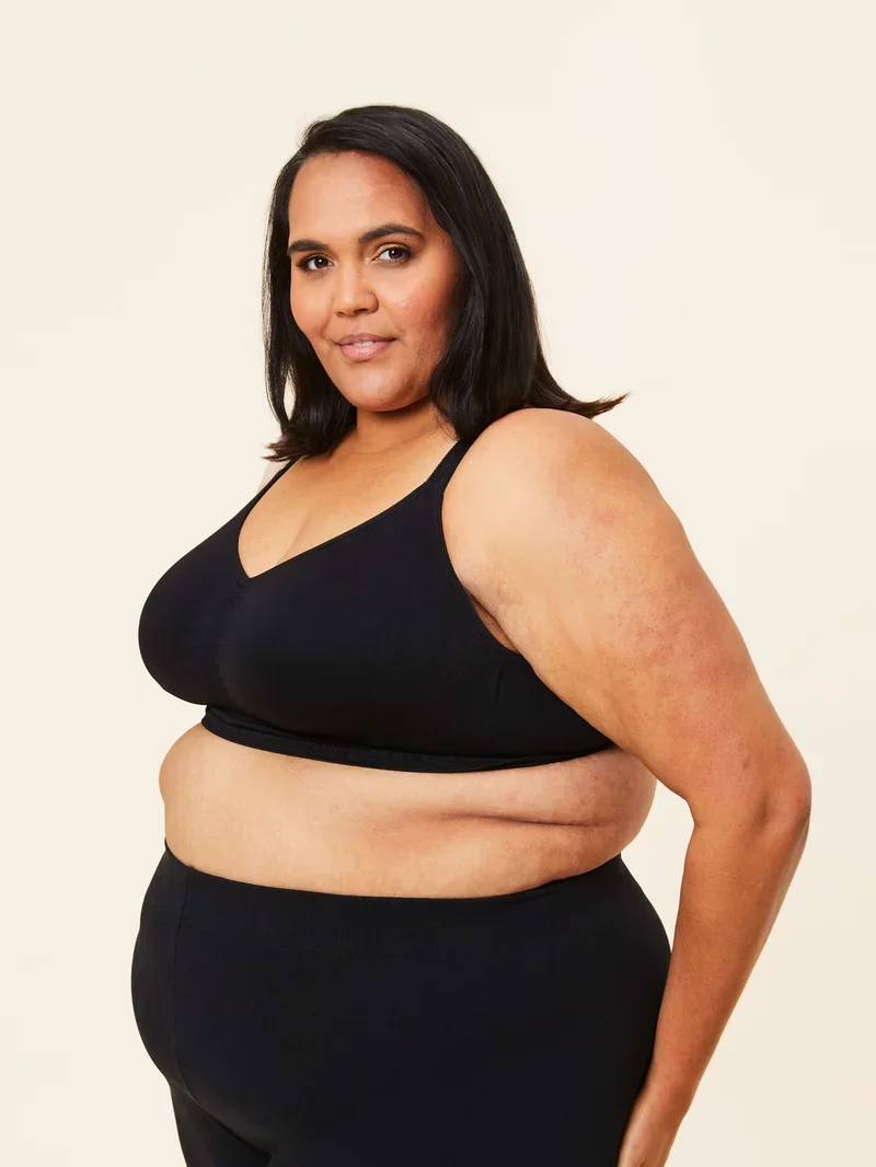 Sugar Candy – Nahtloser, bügelloser Basic-BH, Schwarz