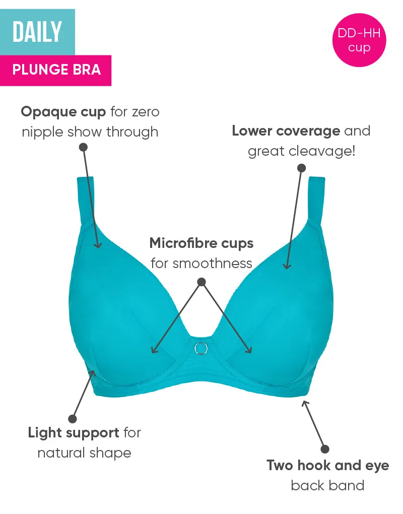 Curvy Kate Daily Plunge Bra Turquoise