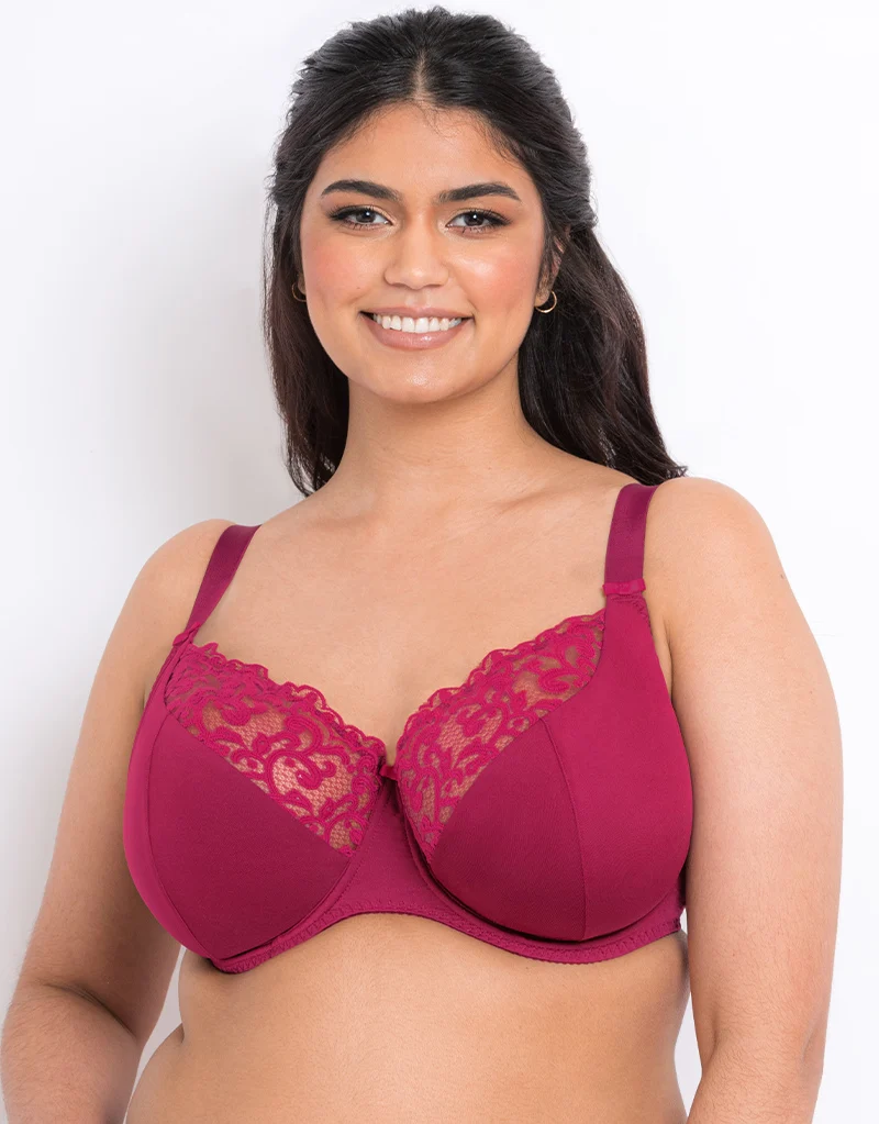 Flirtelle Swirl Balcony Bra Sangria