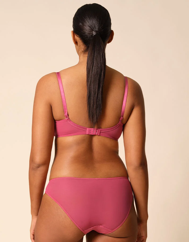 Gossard Glossies Lace Sheer Bra Rose Pink