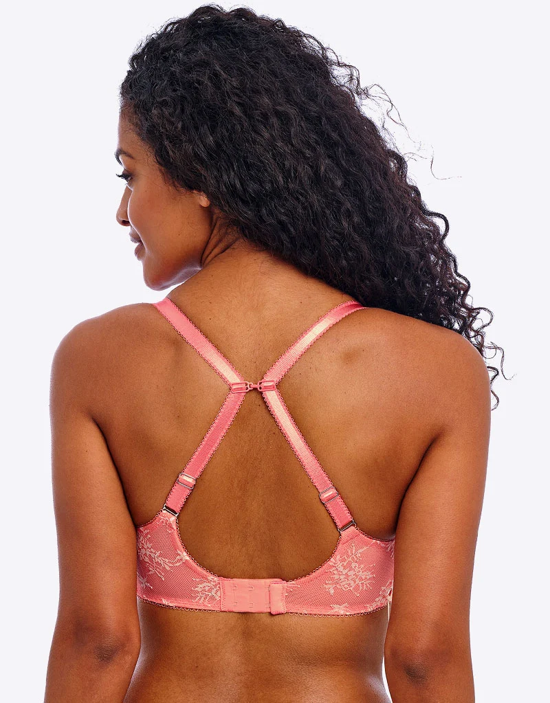 Freya Offbeat Decadence Side Support Bra Sunset Coral Pink