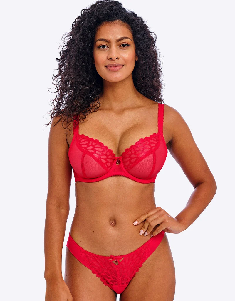 Freya Loveland Plunge Bra Bombshell Chilli Red
