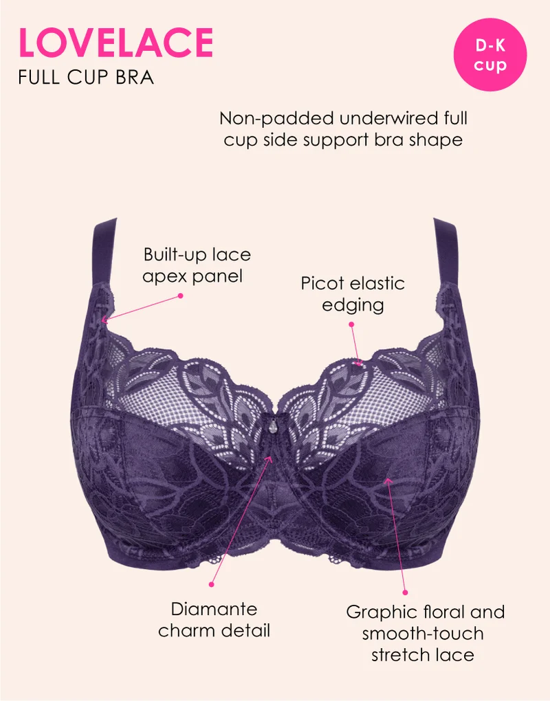 Curvy Kate Lovelace Full Cup Side Support Bra Deep Purple