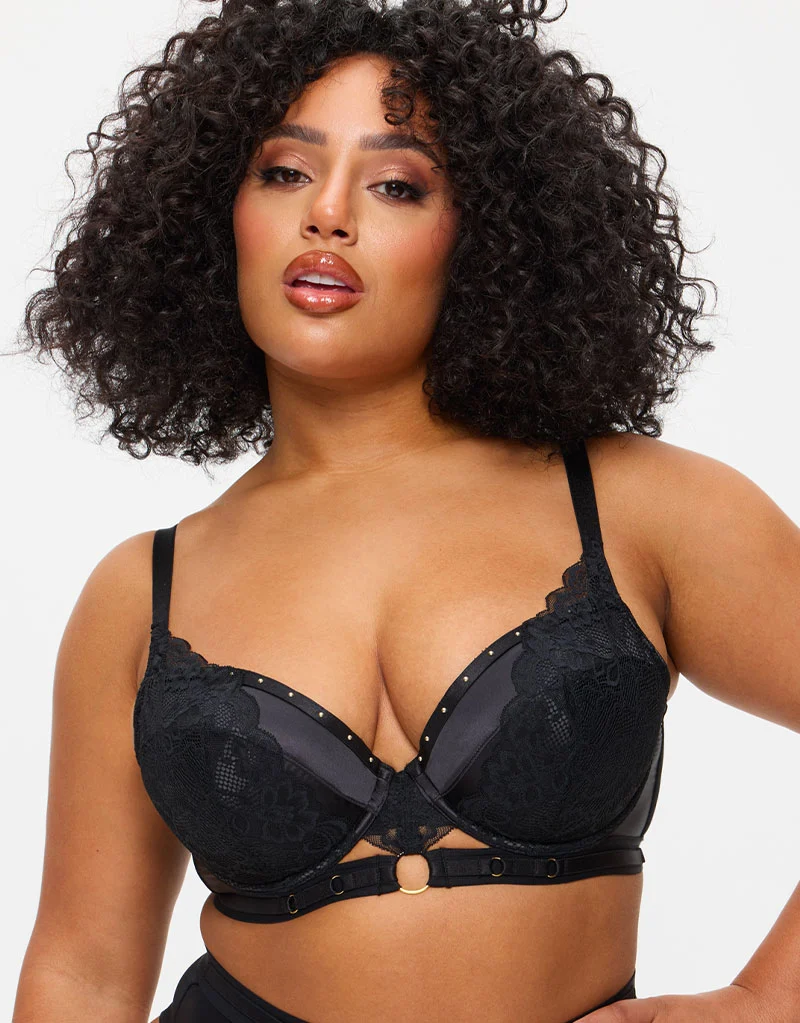 Ann Summers Undisputed Padded Plunge Bra Black