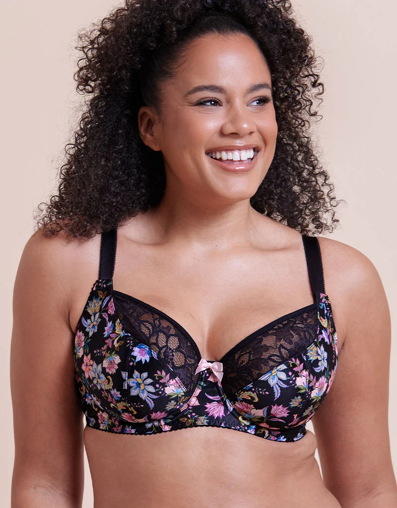 Curvy Kate Spellbound Printed Balcony Bra Folk Floral Print