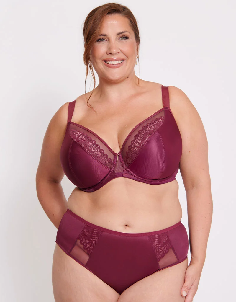 Adella Hera Full Plunge Bra Oxblood
