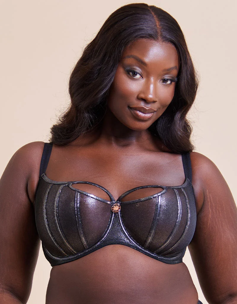 Scantilly Eos Balcony Bra Black Sparkle