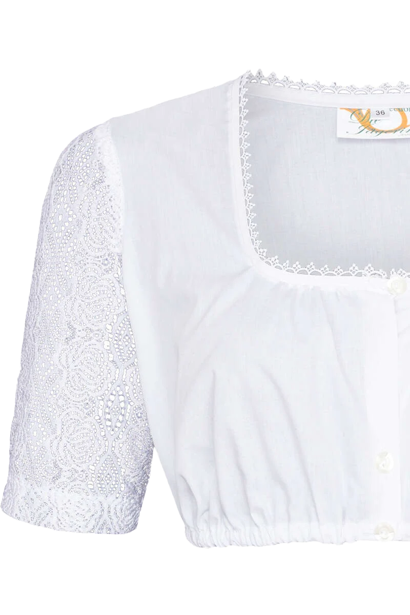 Dirndl-Bluse mit Spitzenärmeln