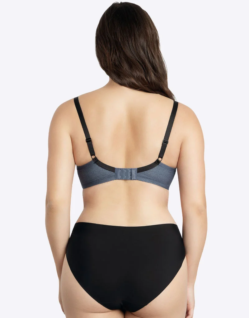 Parfait Casey Plunge T Shirt Bra Dark Denim Blue