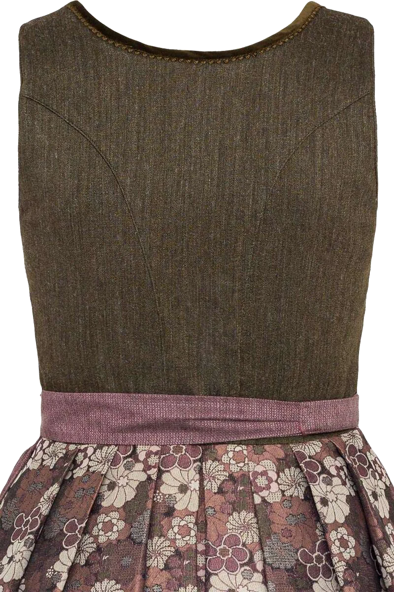 Midi Dirndl mit Lodenoberteil