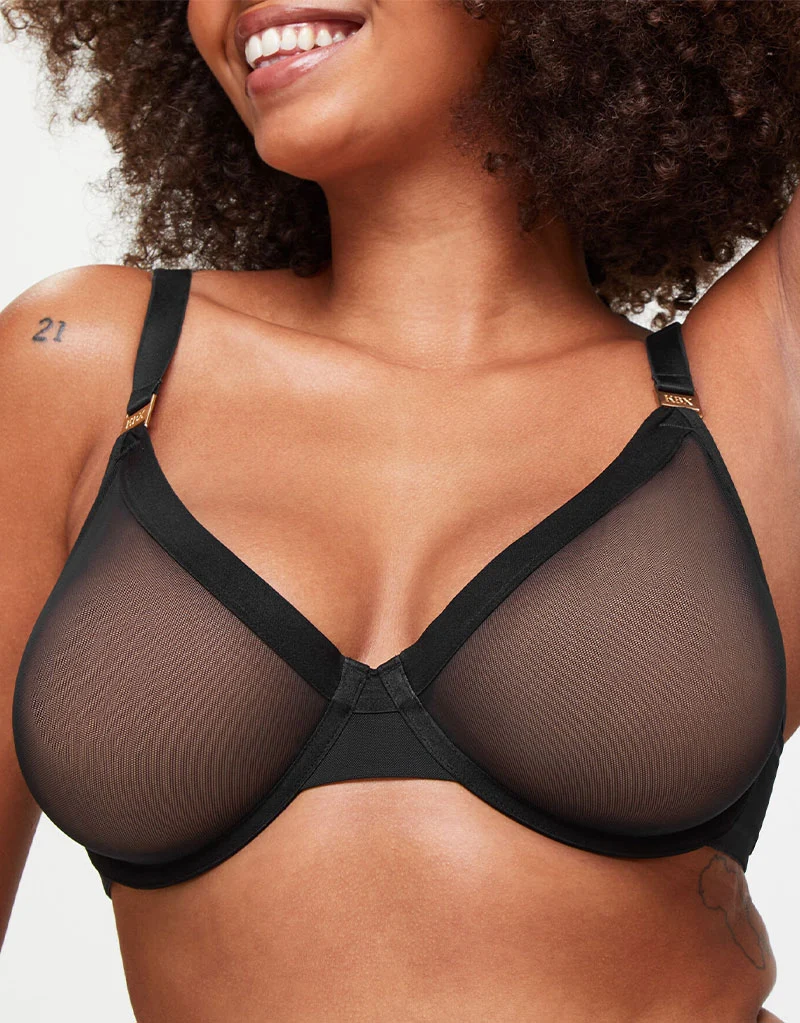 KBX Zadie Non Padded Plunge Bra Black
