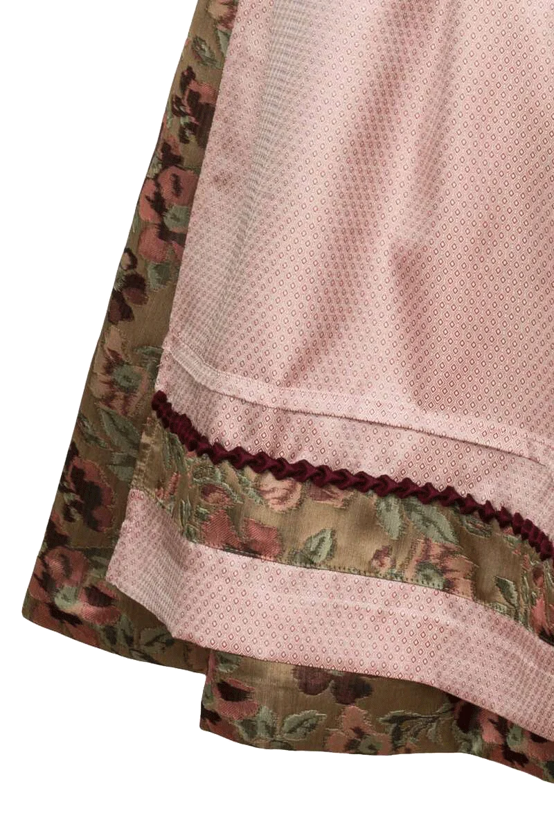 Midi-Dirndl mit Schößchen und Blumenmuster