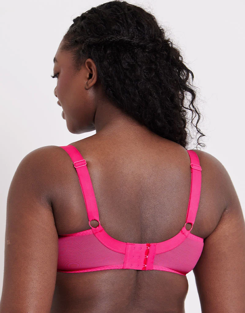 Flirtelle Swirl Balcony Bra Pink Zebra Print