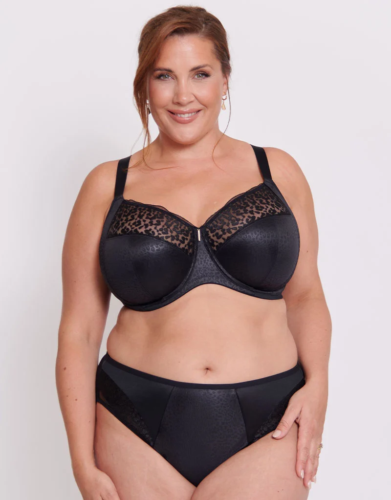 Adella Athena Wild Full Cup Side Support Bra Black