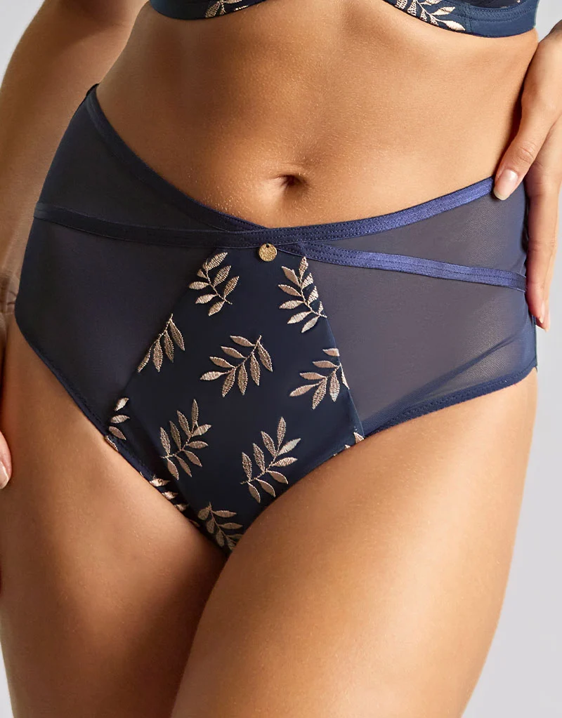 Panache Tango Deep Brief Navy/Champagne